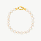 Pulseira Clássica Dourada Pérola 8mm
