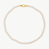 Colar Lyra Dourado Pérola 8mm