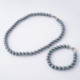 Pulseira Lyra Prateada Pérola 8mm Cinzenta