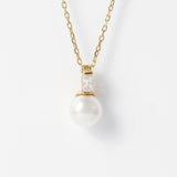 Colar Auva Dourado Pérola 10mm