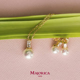 Colar Auva Dourado Pérola 10mm
