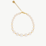 Pulseira Essential Dourada Pérolas 6/10mm