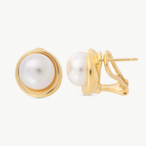 Brincos Margot Dourados Pérola 10mm