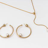 Colar Clássico Dourado Pérola 10mm