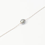 Pulseira Cies Prateada Pérola 5mm Cinzenta