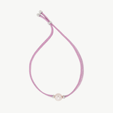 Pulseira Sifnos Rosa Prateada Pérola 7mm