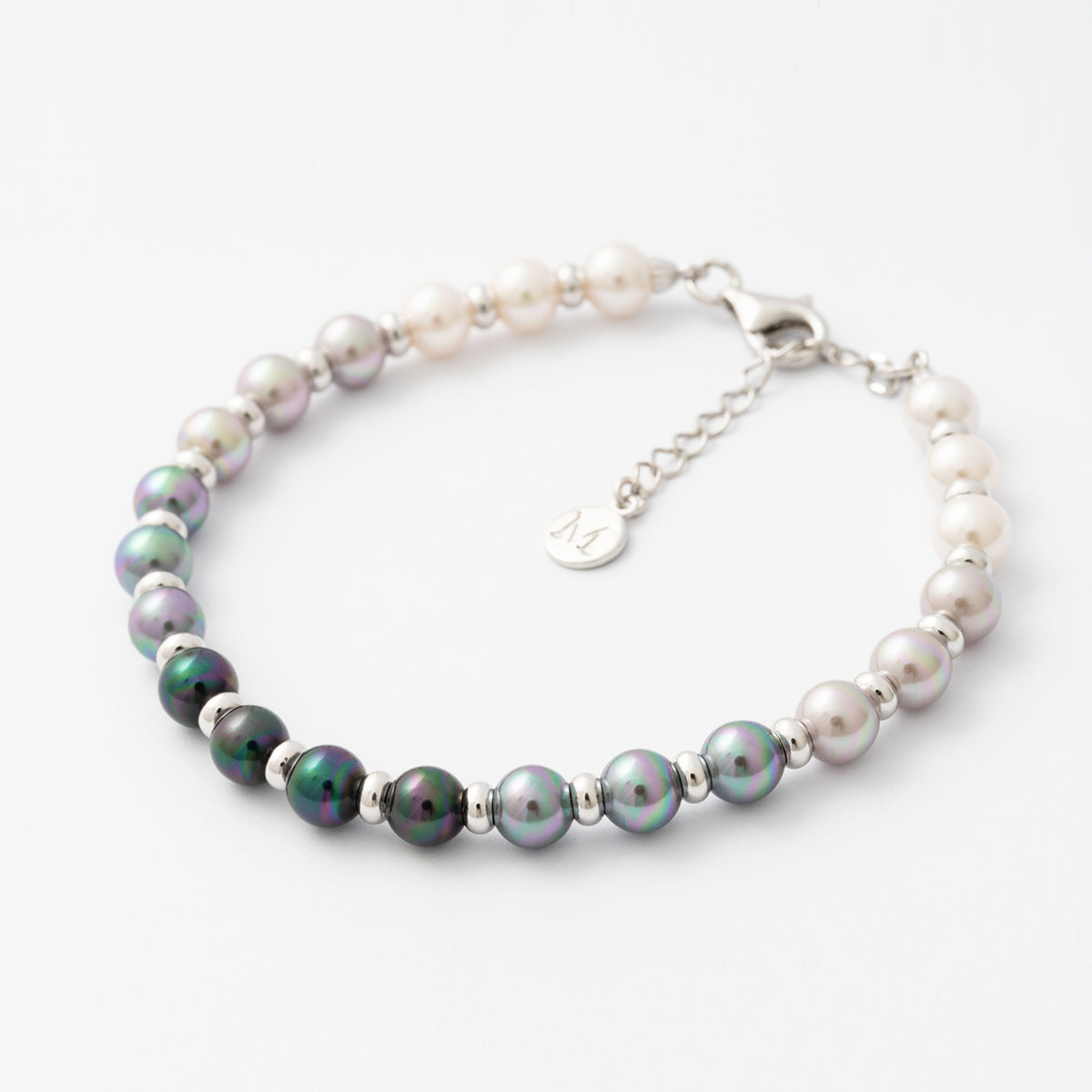 Pulseira Nyx Prateada Pérola 6mm