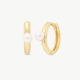 Brincos Essential Dourados Pérola 4mm