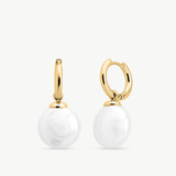 Brincos Wild Pearls Dourados Pérola 12mm