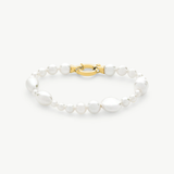 Pulseira Wild Pearls Dourada Pérolas 4-12mm