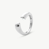 Anel Drop Prateado Pérola 4mm