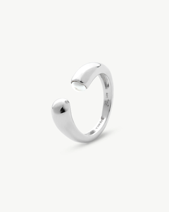 Anel Drop Prateado Pérola 4mm