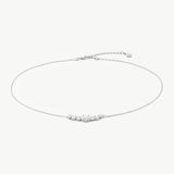 Colar Zircónia Prateado Pérola 4,5mm