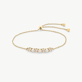 Pulseira Zircónia Dourada Pérola 4mm