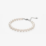 Pulseira Lyra Prateada Pérola 6mm