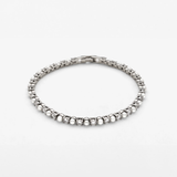Pulseira Aurora Prateado Pérola 4mm