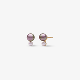 Brincos Duet Dourados Pérolas 4,7mm Aubergine