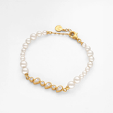 Pulseira Nova Dourada Pérola 4,5,6mm