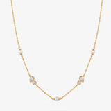 Colar Nova Dourado Pérola 4mm