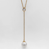 Colar Nova Dourado Pérola 10mm