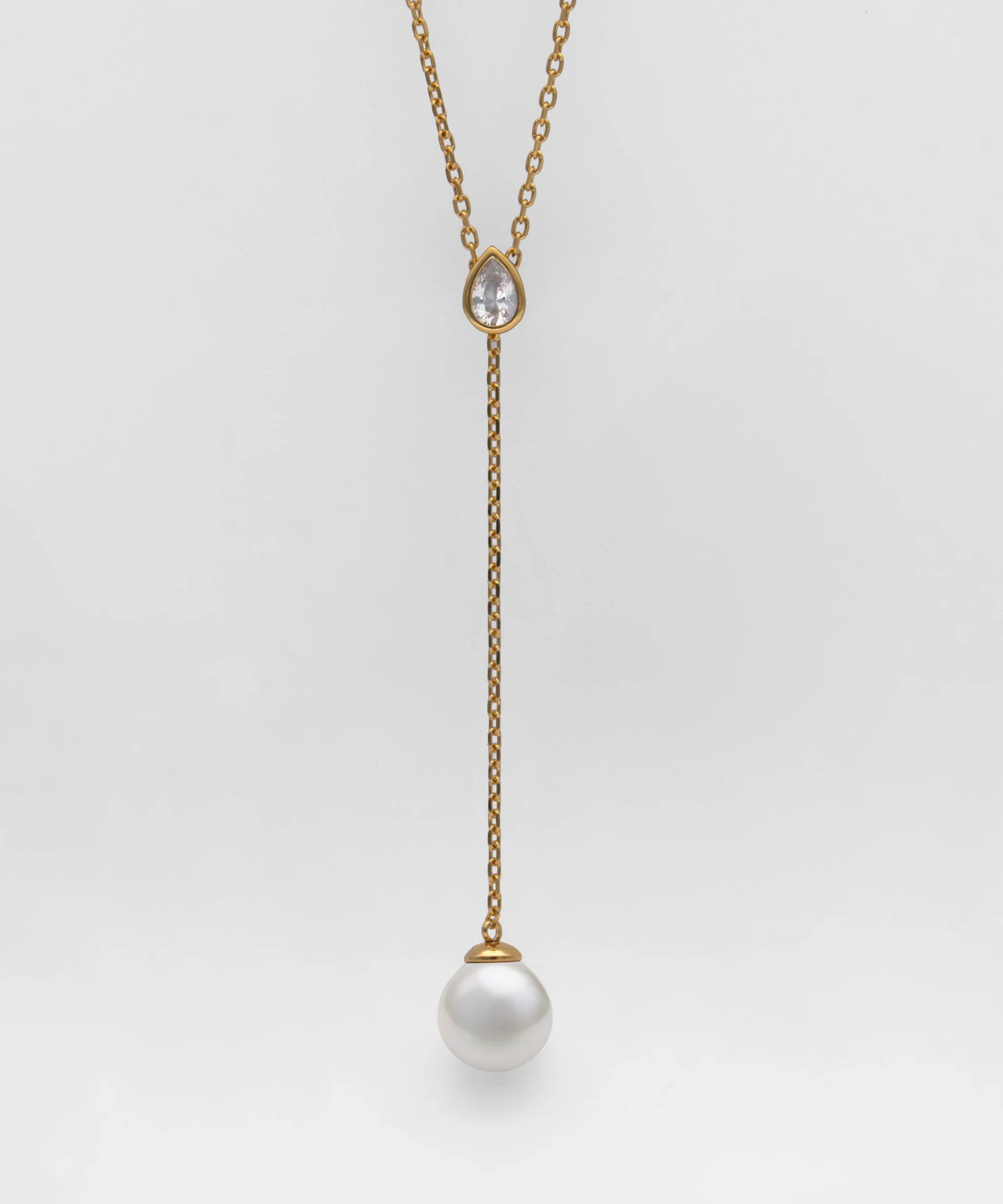 Colar Nova Dourado Pérola 10mm