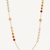 Colar Murano Dourado Pérolas e Pedras Murano 8mm